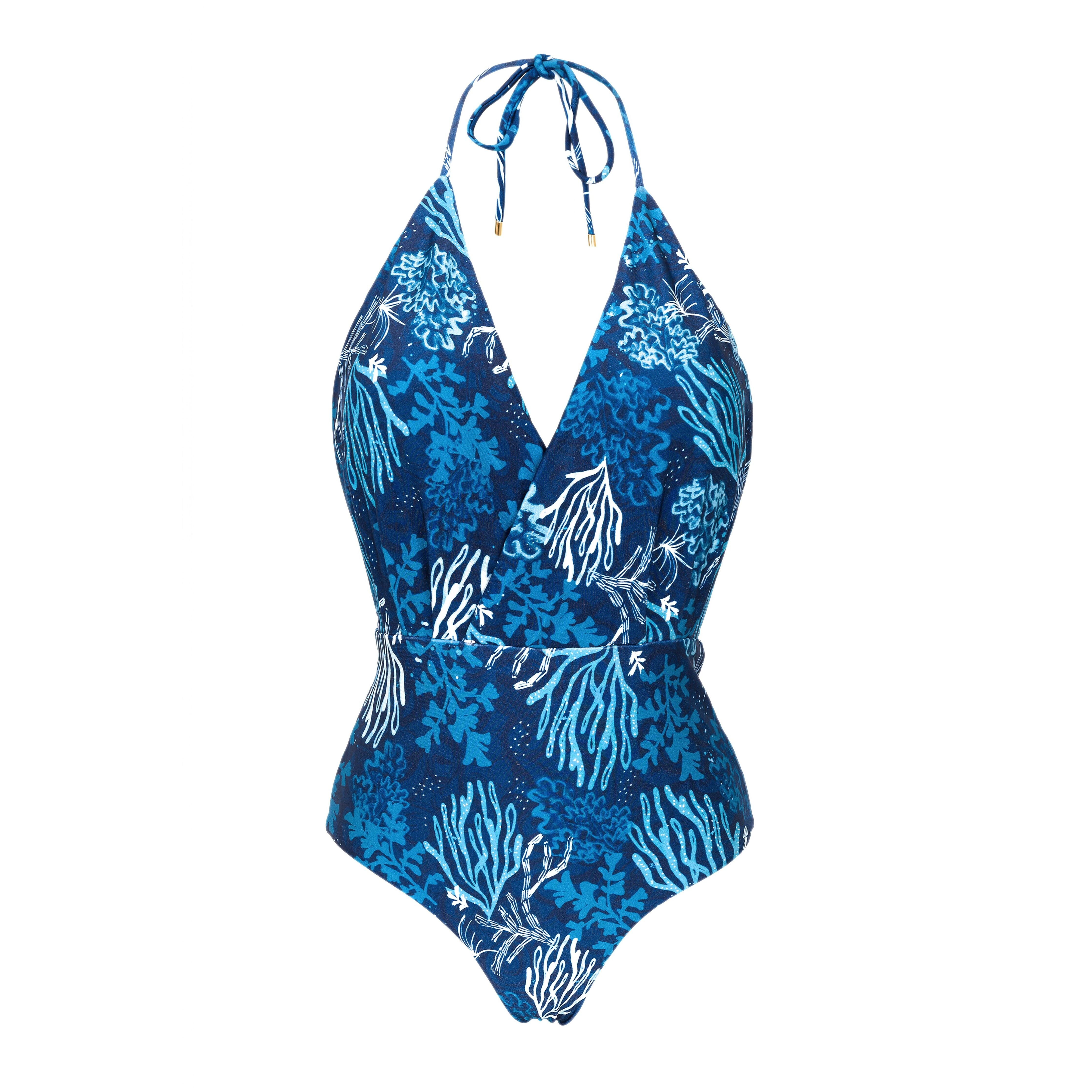 Rio De Sol Reef Transpassado Bicolor One Piece Swimwearian Coverage