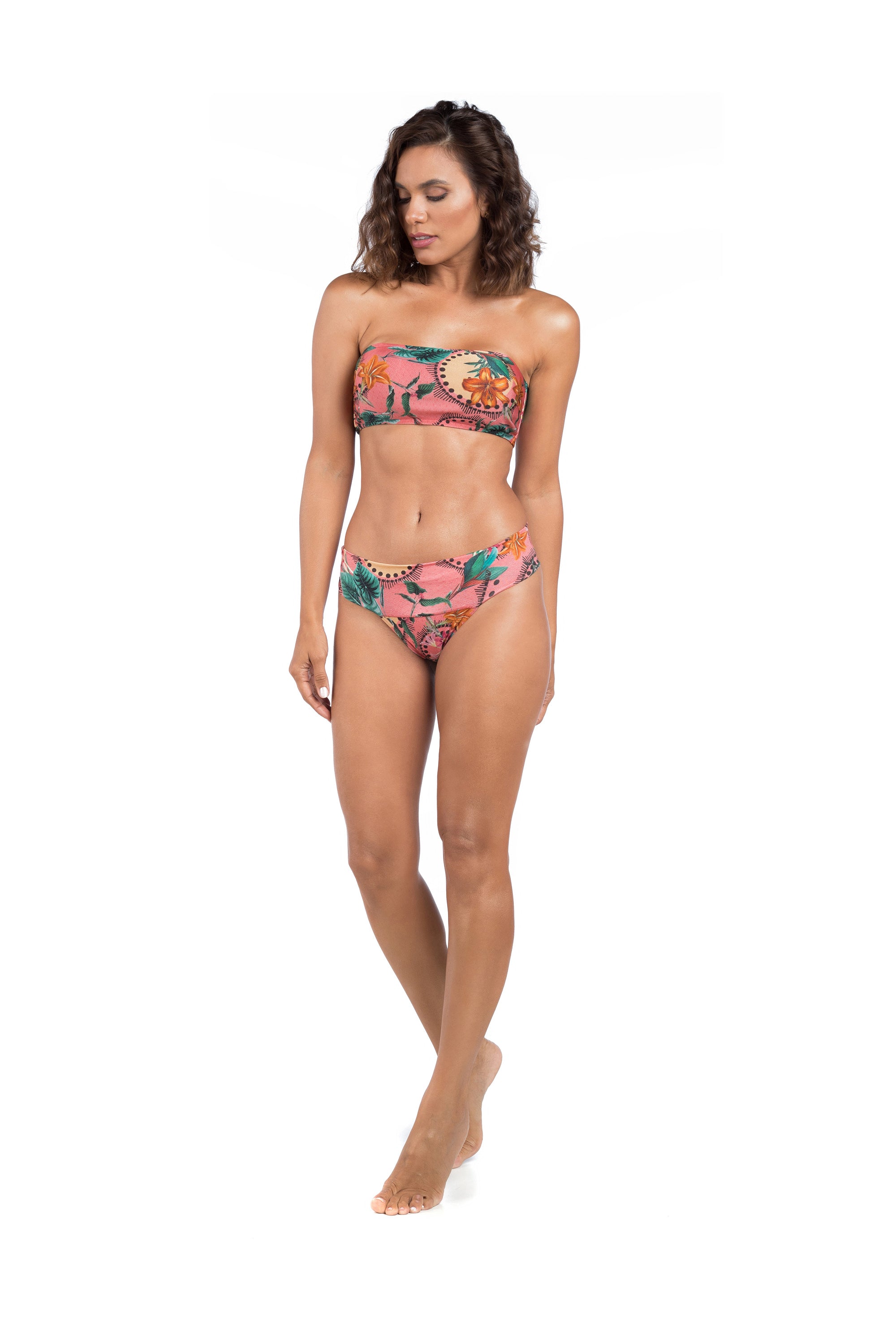 Bottom Faixa Floral Rosa