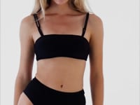 Top Shimmer-Black Bandeau-Reto