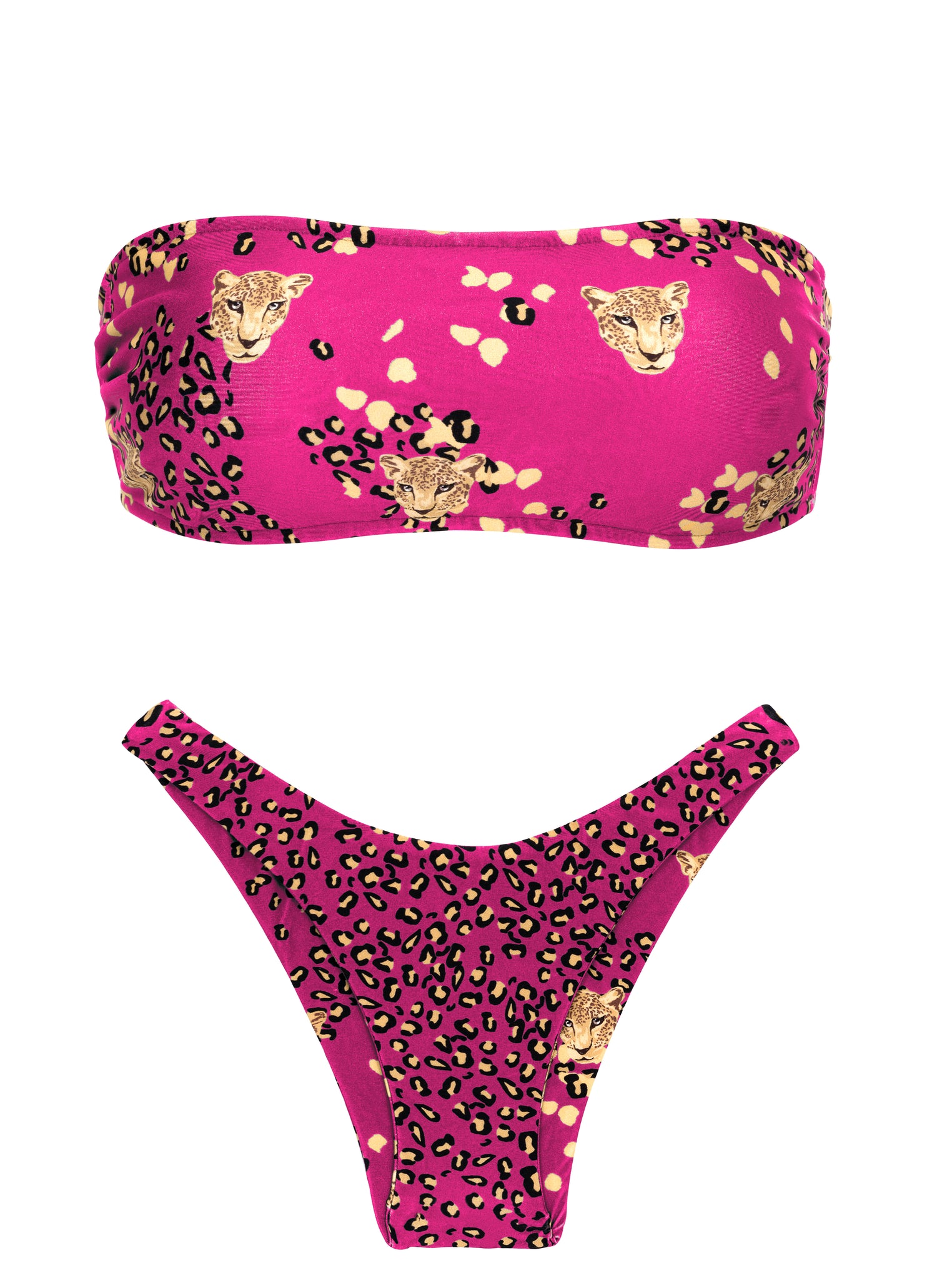 Set Roar-Pink Bandeau-Reto High-Leg