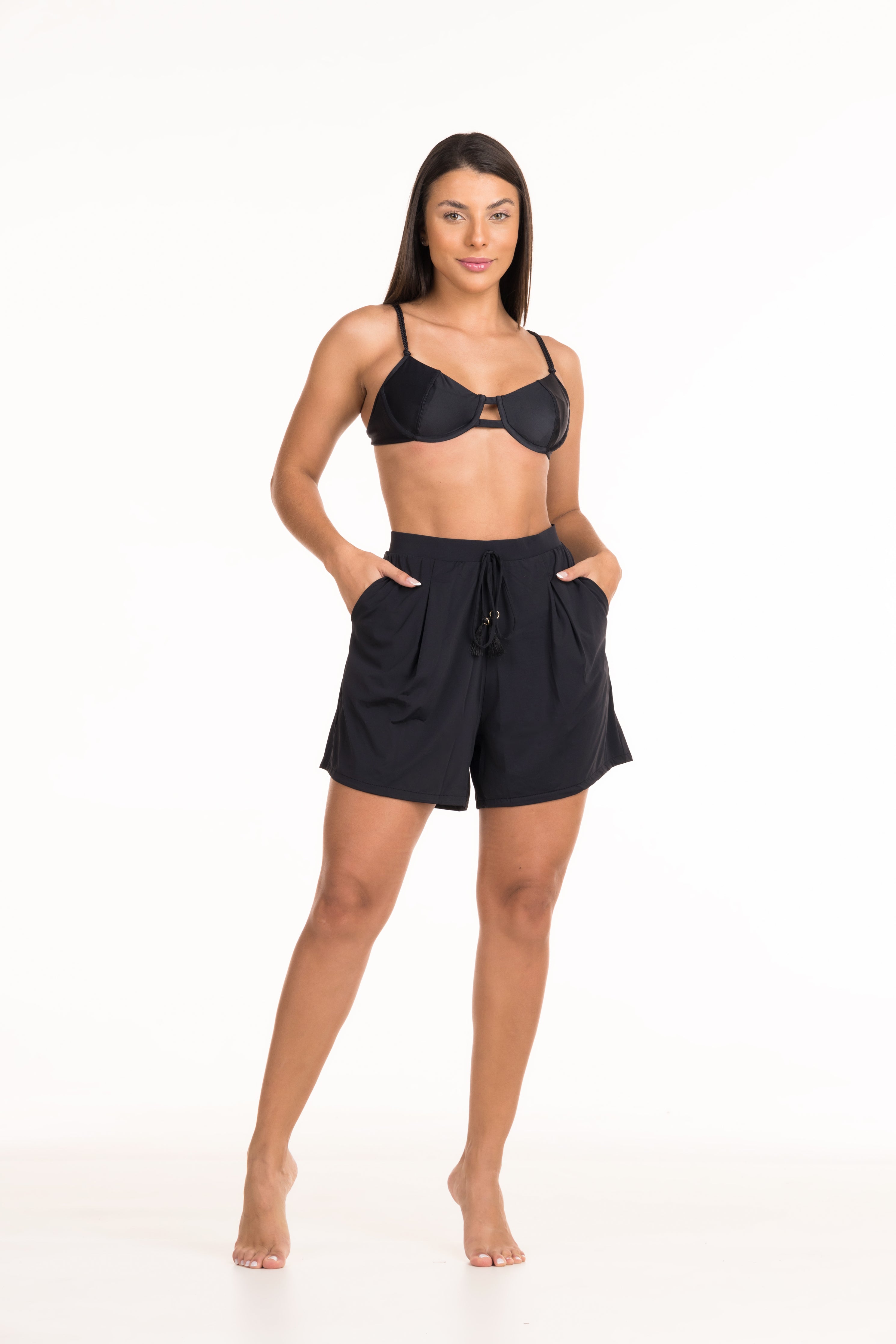 Shorts Crepe Preto