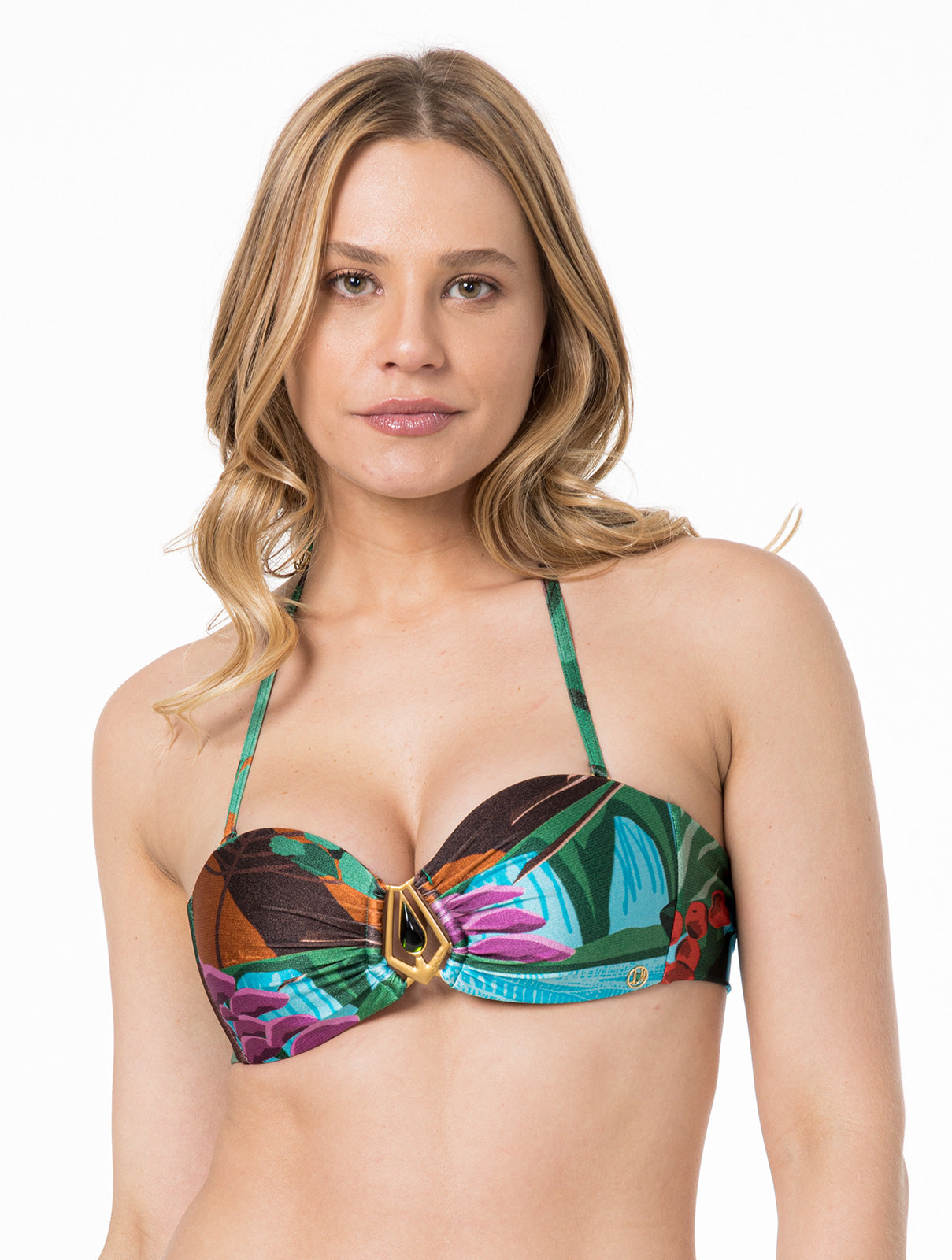 Top Bandeau Drapeada Media Terra Vermelha