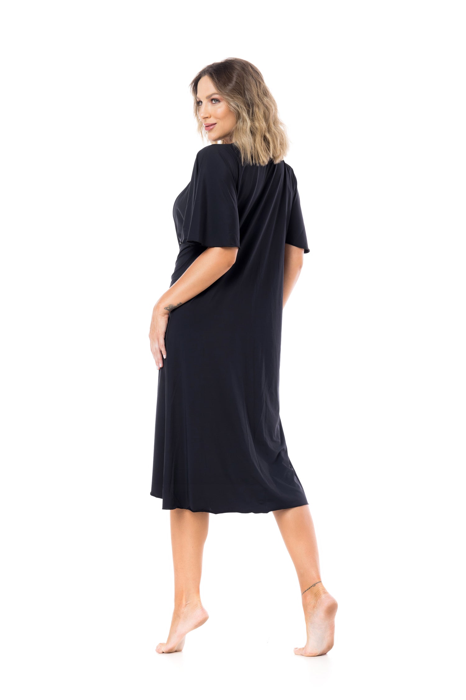 Vestido Crepe Preto